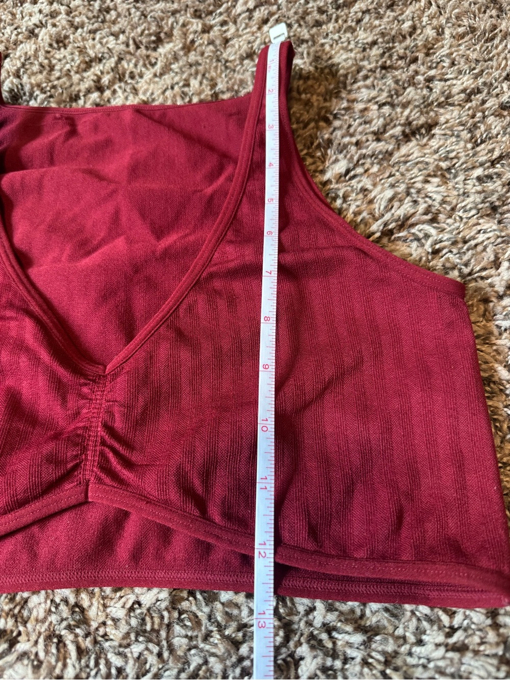 Colsie Maroon Ribbed Bralette - Picture 4 of 7
